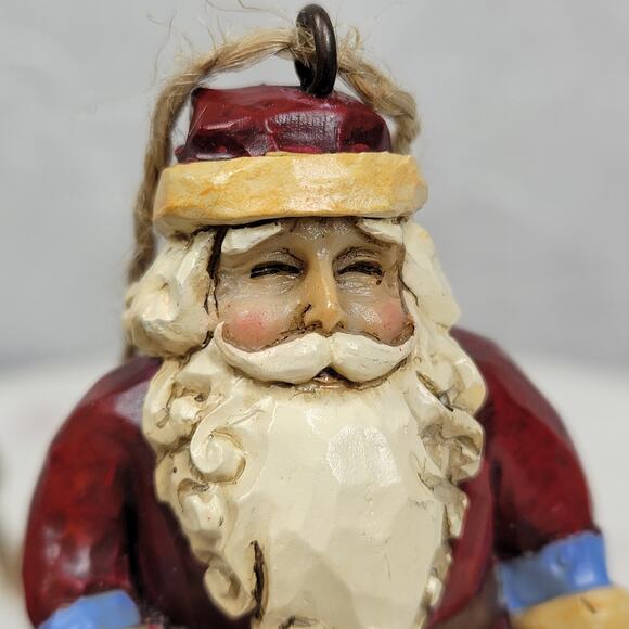 Jim Shore Heartwood Creek Santa & Mrs. Claus Ornament Pair 4” Christmas Couple - Picture 11 of 16